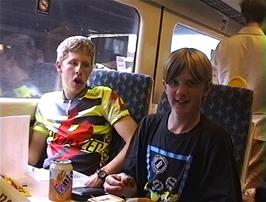 Ryan and Gavin on the 07:58 train from Newton Abbot to Preston